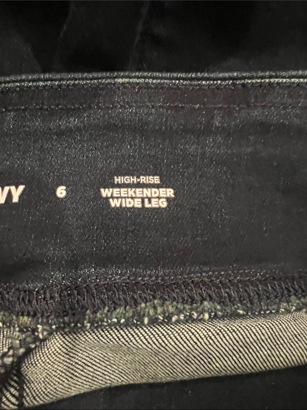 Old Navy Dark Denim Wide Leg Jeans Size 6 - Picture 8 of 8